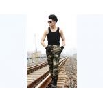 Men Neutral Style Military Camouflage Pants Two Zipper Back Pockets For Field Training for sale