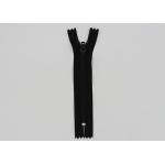 Short Skirt 4 Inch Metal Dress Zips Semi - Auto Lock Black Tape Close End Brass Zipper for sale