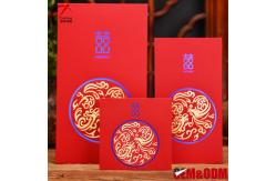 China Gold Foil CMYK Custom Red Packet Paper Chinese Wedding Red Envelope supplier