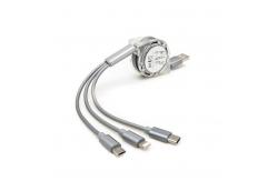 China Length 120cm 3A Fast Charging USB Cables Metal Shell Connector supplier