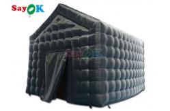 China Black Party Inflatable Cube Tent Inflatable Nightclub With Disco And Laser Light supplier