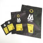 1 kg 500 grams 250 grams Stand Up Black Matte Coffee Packaging Bag With Top Zipper and Aluminum Foil Inside Bags for sale