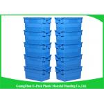 Packaging  Logistic Big Plastic Containers , Distribution Tote With Hinged Lid Rentable Moving