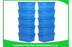 China Packaging  Logistic Big Plastic Containers , Distribution Tote With Hinged Lid Rentable Moving supplier