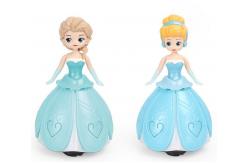 China Custom Dancing Princess Universal Spinning Cool Light Music Aisha plastic Toy figure supplier