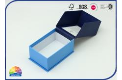China Custom Printed Blue Foil Hot Stamping Hinged Lid Cardboard Box supplier
