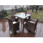 All Weather Plastic Rattan Garden Dining Sets With Chair And Table