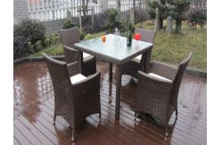 China All Weather Plastic Rattan Garden Dining Sets With Chair And Table supplier
