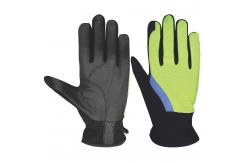 China CE Winter Gloves PU Palm 40g Thinsulate Lining With Reflective Strap supplier