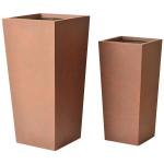 Matte Finish Blue Fiber Reinforced Planter with Drainage Holes for sale