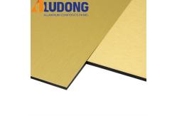 China 3mm Gold Silver Brushed Acm Aluminum Panels Fireproof Core supplier