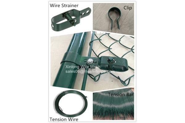 Heat Treated Security Chain Link Fence Pvc Coated OEM / ODM Available