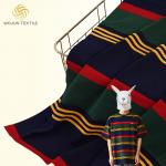 100% Cotton Thick And Breathable Striped Knit Fabric Soft Multi Colored For T Shirt for sale
