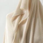 dyeing Draped Mercerized 100% Polyester Plisse Pleated Fabric