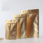 Tea Coffee Zipper Tin Foil Bag Aluminized Frosted Self Supporting for sale