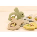 Eco Friendly Silicone Baby Toys Rattle Rabbit Shape For Toddler