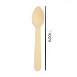 Custom Disposable Wooden Utensils Spatula Spoon 110mm For Wedding Party for sale
