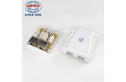 China Double Port FTP Surface Mount Box CAT6 3U Gold Plating supplier