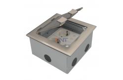 China silver dual 2 pin power flip up floor socket box supplier
