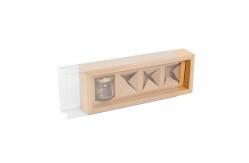 China Eco Friendly Honey Window Packaging Box With Transparent Plastic Sleeves Windows supplier