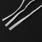 Polyester Spandex White 1/8 Inch Round Elastic Cord for sale