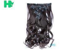 China Black Curly Synthetic Clip In Hair Extensions Human Hair Wefts supplier
