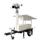Independent Power Supply Solar Powered Security Camera Trailer For Port Monitoring for sale