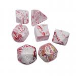 White and red ore resin character plays a multi -noodle dice suit Dragon and Dungeon dnd dice for sale