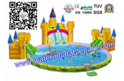 China Round Entertainment Inflatable Floating Water Park Equipment With Slide Combo Pool supplier