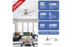 China Soundless 50HZ Living Room Ceiling Fan With Light Four MDF Blade supplier