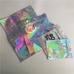 Self Adhesive Foil Pouch Packaging Metallic Label Sticker Holographic Iridescent Bag For Edible Glitter / Shimmer for sale