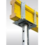 Four-way fork head, with steel prop to support formwork beams in slab construction for sale