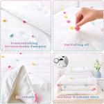 White Childrens Cotton Bedding Jacquard Tufted Dot Crib Bed Sheets Set