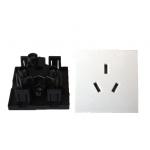 Australia Square Electric Power Sockets Wall Power Outlet with 3 Pin Plastic Jack for sale