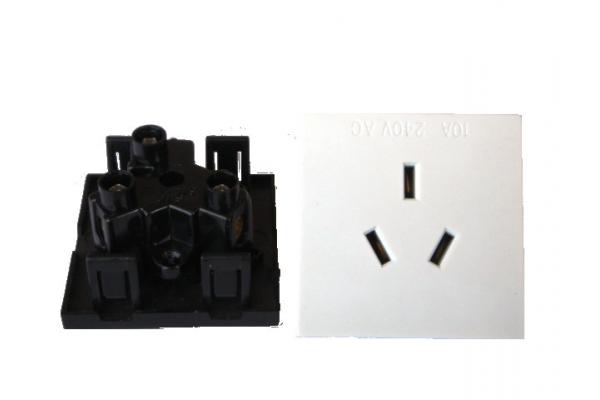 Australia Square Electric Power Sockets Wall Power Outlet with 3 Pin Plastic Jack