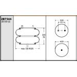 W01-358-7344 2B12-304 Goodyear Air Suspension Steel And Rubber Material Number P10755C for sale