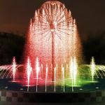 High Spray Dandelion Water Fountain With LED Waterproof Lights for sale