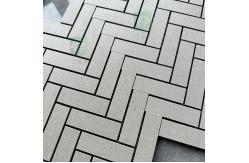 China Morden Fish Bone Marble Mosaic Background Wall Tiles For Living Room supplier