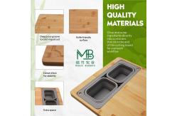 China Bamboo Kitchen Cutting Board With Built-In Sink And Storage Box supplier