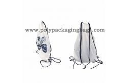 China Biodegradable CPE PE Plastic Drawstring Backpack Plastic Bags supplier
