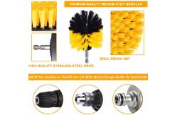 China Sustainable Car Cleaning 6Pcs Power Drill Brush Kit 9cm Medium Hard supplier