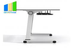China Mobile Foldable Office Desk Folding School Training Room Table With Storage Layer supplier