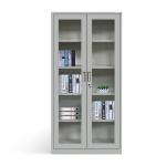 Waterproof Anti Rust Full Height Two Glass Door Filing Cabinet for sale