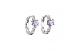 China 925 Silver Crystal Hoop Earrings supplier