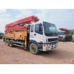 Red and Yellow Used Putzmeister Concrete Pump 38 Meters with Cylinder Type Structure for sale
