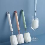 Removable Long Handle Cleaning Sponge Bottle Brush Cleaner Diamond Shaped