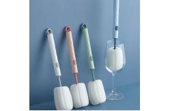 China Removable Long Handle Cleaning Sponge Bottle Brush Cleaner Diamond Shaped supplier