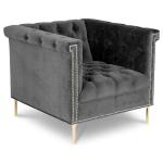 Hot sell tufted botton velvet accent chair, living room furniture single lounge sofa chair for sale