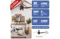 China MDF Blades 52 Inches Remote Control Ceiling Fan With Farmhouse Style supplier