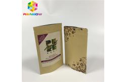 China Resealable Customized Paper Bags Self Stand Up Snack Natural Kraft Paper Pouch supplier